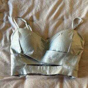 Chic Silver Women's Crop Top